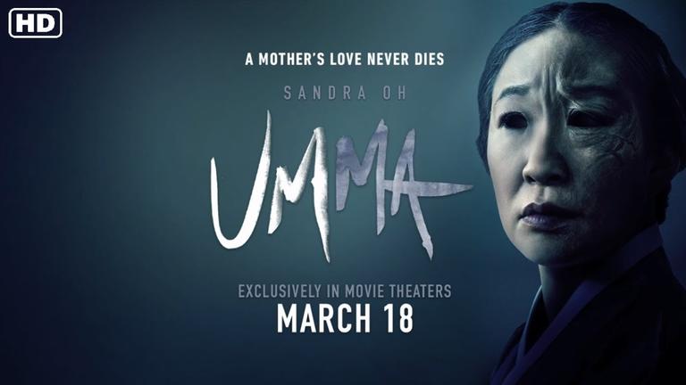 Sandra Oh berperan dalam bayangan di poster Umma